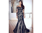 Illusion Long Sleeves Bateau Embroidery Mermaid Mother Of The Bride Gown