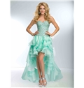 Sumptuous Sweetheart Beading Tiered Asymmetry A Line Prom Dress