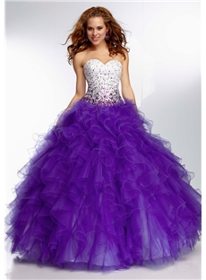 Fabulous Ball Gown Sweetheart Beading Ruffles Lace Up Quinceanera Dress