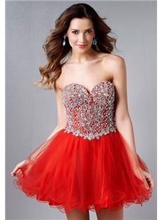 Gorgeous A Line Sweetheart Beaded Homecoming Dress