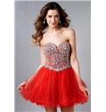Gorgeous A Line Sweetheart Beaded Homecoming Dress