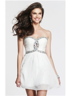 Elegant A Line Beaded Sweetheart Homecoming Dress