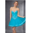 Charming A Line Scoop Crystal Homecoming Dress