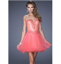 Amazing A Line Sweetheart Appliques Short Homecoming Prom Dress