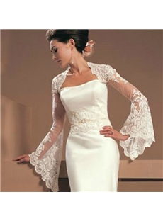 Glamorous Long Sleeve Lace Wedding Jacket