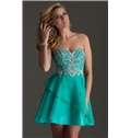Beautiful A Line Sweetheart Crystal Beaded Homecoming Dress