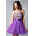 Pretty A Line Jewel Beaded Homecoming Dress