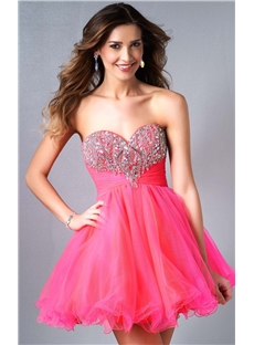 Beautiful A Line Ruffles Beaded Homecoming Dress