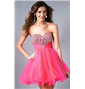 Beautiful A Line Ruffles Beaded Homecoming Dress
