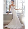 Elegant Mermaid Straps Beading Backless Court Wedding Dress