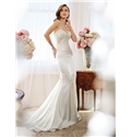 Faboulous Mermaid Sweetheart Lace Court Wedding Dress
