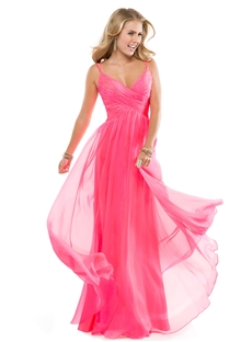 Amazing Spaghetti Straps Ruched Floor Length Prom Dress