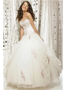 Exellent Ball Gown Strapless Sweetheart White Ball Gown Dress 3ae0020