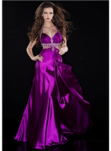 Floor Length Court Train Evening Dresses