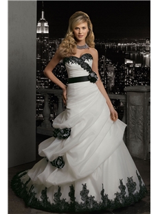 Fantastic A Line Sweetheart Floor Length Flowers Embroidery Wedding Dress