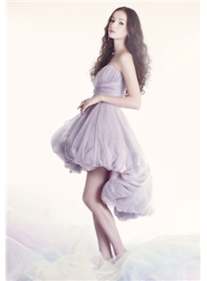 Brillant A Line Sweetheart Asymmetry Length Custom Made Wedding Dress