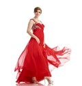 Graceful Straps Pleats Beading A Line Long Plus Size Evening Dress