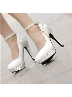 Chic High Heels Platform Tassel Wedding Shoes Small One Yard