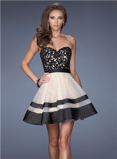 Pretty Sweetheart A Line Appliques Short Homecoming Prom Dress