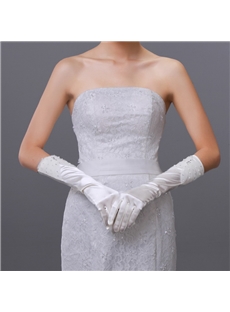 Beautiful Half Length Rhinestone Bridal Gloves
