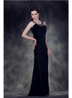 Sexy Backless Beading Scoop Floor Length Evening Prom Formal Dress