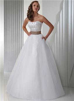 Pure Strapless Sequins A Line Sashes Lace Up Long Quinceanera Dress