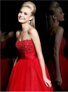 Glamour Sweetheart Short Length Appliques Beading Empire Sweet 16 Prom Dress