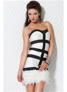 Graceful Sheath Column Mini Length Strapless Cocktail Dresses