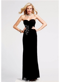 Sexy A Line Sweetheart Floor Length Empire Waistline Prom Dresses