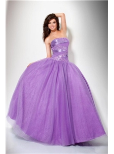Brilliant A Line Strapless Floor Length Quinceanera Dress