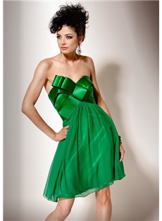 Pure A Line Strapless Bowkont Short Length Homecoming Dress