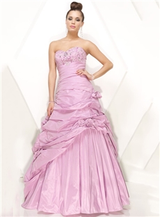 Sexy Sweetheart Floor Length Ball Gown Flowers Ball Gown Quinceanera Prom Dresses