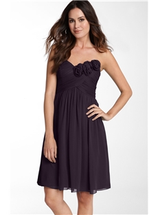 Gorgeous Empire Waist Short Mini Length Bridesmaid Dress
