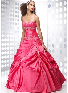 Lovely Beading Floor Length Prom Quinceanera Dresses