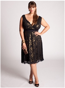 Graceful Lace Appliques Trimmed Sheath Knee Length V Neck Mother Of The Bride Dress