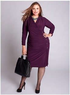 Attractive Buttons Sheath Knee Length V Neck Long Sleeves Mother Of The Bride Dress
