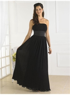 Faddish Pleats Empire Waist Strapless Floor Length Bridesmaid Dresses