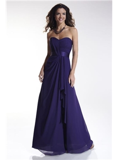Fabulous Draped A Line Floor Length Strapless Bridesmaid Dresses