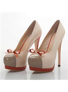 Fashion Platform Stiletto Heel Round Toe Heels