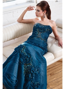Gorgeous A Line Floor Length Empire Waistline Evening Dresses