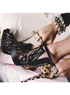 Cool Show Sexy Leopard Print Peep Toe High Heel Shoes