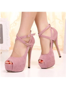 Sexy Platform Stiletto Heels Peep Toe Nightclub Shoes
