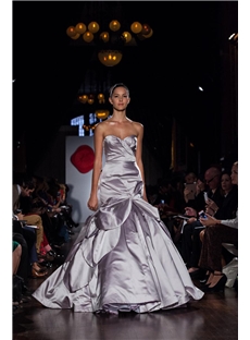Delightful Strapless Mermaid Sweetheart Neckline Blooming Petal Skirt Wedding Dress