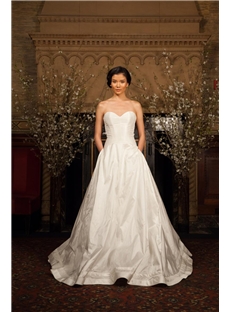 Classic Ballgown Sweetheart Neckline Double Hem Wedding Dress