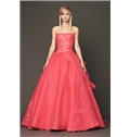 Fashion Ballgown Strapless All Over Lace Skirt Ruffled Wedding Dress
