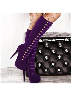 New Arrival Stiletto Heels Knee High Boots