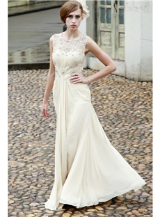 Summer Beach Prom Dresses Full Length Beading For Outdoor