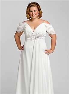 Plus Size Sheath Column Spaghetti Straps Chiffon Evening Prom Dress