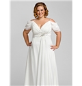 Plus Size Sheath Column Spaghetti Straps Chiffon Evening Prom Dress