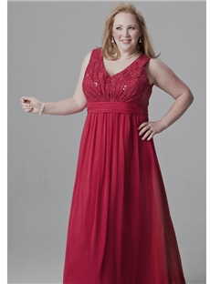 Plus Size Chiffon And Lace Empire Waist Jacket Dress